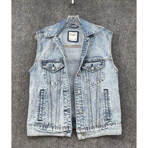 Abercrombie & Fitch Denim Trucker Vest Women’s XXS Blue Jean Y2K